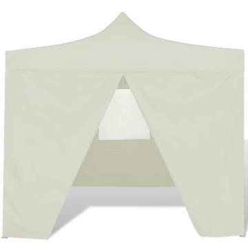 Foldable Tent 3x3m with 4 Walls - Cream | Hipomarket