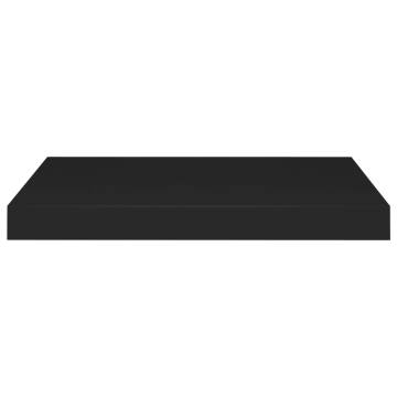 Floating Wall Shelves Set - 4 pcs Black 50x23x3.8 cm | Hipo Market