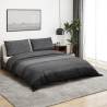 Duvet Cover Set Dark Grey 200x200 cm Cotton Colour dark grey and black Size 200 x 200 cm + 60 x 70 cm Quantity in Package 2 Number of Pieces 1 