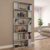 Concrete Grey Book Cabinet & Room Divider - 80x24x192 cm