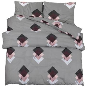 Grey Duvet Cover Set 140x200 cm - Soft Cotton Bedding