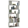 Concrete Grey Book Cabinet & Room Divider - 80x24x192 cm