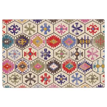 Washable Multicolour Rug 120x180 cm | Anti Slip & Durable