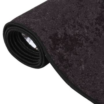 Washable Anthracite Rug 190x300 cm - Soft & Anti Slip