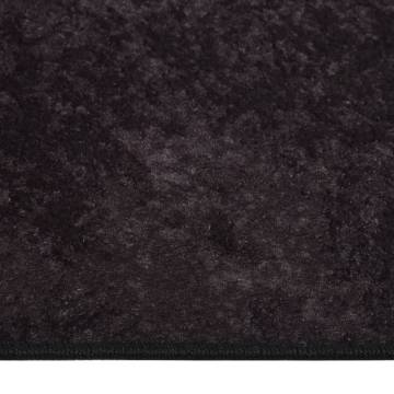 Washable Anthracite Rug 190x300 cm - Soft & Anti Slip