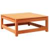 Garden Footstool Wax Brown | Solid Pine Wood | 70x70x30 cm