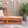 Garden Footstool Wax Brown | Solid Pine Wood | 70x70x30 cm