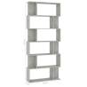 Concrete Grey Book Cabinet & Room Divider - 80x24x192 cm