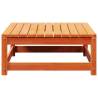 Garden Footstool Wax Brown | Solid Pine Wood | 70x70x30 cm