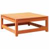 Garden Footstool Wax Brown | Solid Pine Wood | 70x70x30 cm