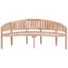 Elegant 200 cm Banana Bench in Solid Teak Wood | HipoMarket