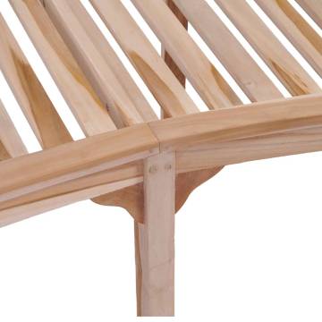 Elegant 200 cm Banana Bench in Solid Teak Wood | HipoMarket