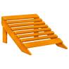 Stylish 2-Seater Adirondack Chair & Ottoman - Orange Fir Wood