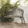 Elegant Green Cast Aluminium Garden Bench - 108 cm