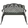 Elegant Green Cast Aluminium Garden Bench - 108 cm