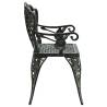 Elegant Green Cast Aluminium Garden Bench - 108 cm