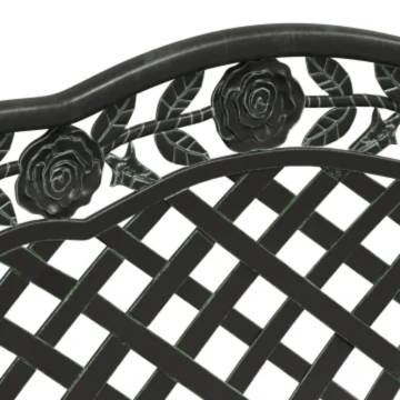 Elegant Green Cast Aluminium Garden Bench - 108 cm