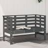 Garden Bench Grey 111.5x53x71 cm Solid Wood Pine Colour grey pine Quantity in Package 1 Number of 