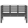 Garden Bench Grey - Solid Pine Wood 111.5x53x71 cm