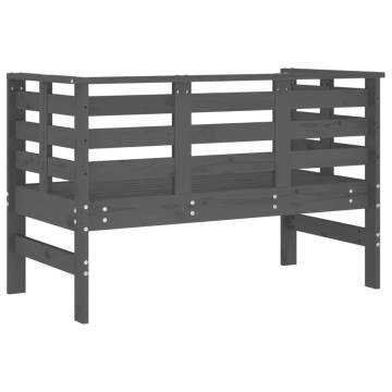 Garden Bench Grey - Solid Pine Wood 111.5x53x71 cm