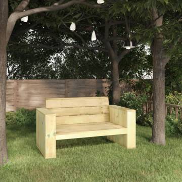 Garden Bench 139 cm - Durable Impregnated Pinewood