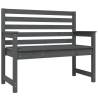 Grey Garden Bench 109x48x91.5 cm - Solid Pine Wood