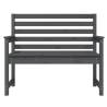 Grey Garden Bench 109x48x91.5 cm - Solid Pine Wood