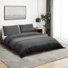 Duvet Cover Set Dark Grey 225x220 cm Cotton Colour dark grey and black Size 225 x 220 cm + 50 x 75 cm Quantity in Package 2 Number of Pieces 1 