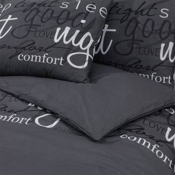 Black Cotton Duvet Cover Set 260x220 cm - HipoMarket