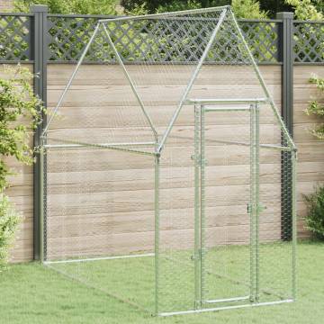 Chicken Cage Silver 200x100x190 cm - Galvanised Steel