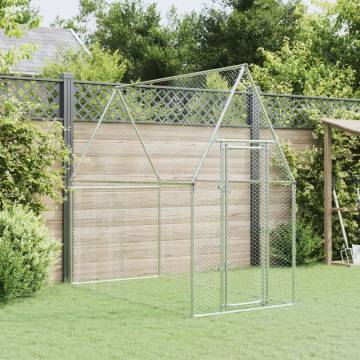 Chicken Cage Silver 200x100x190 cm - Galvanised Steel