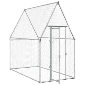 Chicken Cage Silver 200x100x190 cm - Galvanised Steel