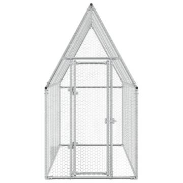 Chicken Cage Silver 200x100x190 cm - Galvanised Steel