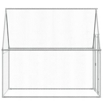 Chicken Cage Silver 200x100x190 cm - Galvanised Steel