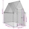 Chicken Cage Silver 200x100x190 cm - Galvanised Steel