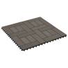 11 pcs WPC Decking Tiles 30x30 cm Dark Brown | Hipomarket UK