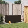 Garden Storage Box with Wheels - 190L Brown Poly Rattan