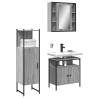 3 Piece Bathroom Cabinet Set Grey Sonoma Engineered Wood Colour grey sonoma Number of 1 Number of Pieces 