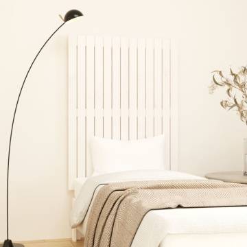 Elegant White Wall Headboard - Solid Pine Wood 82.5x3x110 cm