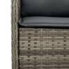 Garden Chairs with Cushions - 2 pcs Grey Poly Rattan