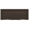 Dark Brown Solid Wood Bathroom Countertop | 80x30 cm