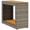 Garden Side Table with Wooden Top - 100x40x75 cm | HipoMarket