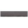 Table Top Dark Brown 200x40x(2-4) cm Solid Oak Wood