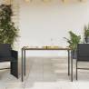 Stylish Garden Table with Acacia Wood Top - 115x54cm