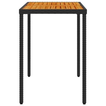 Stylish Garden Table with Acacia Wood Top - 115x54cm