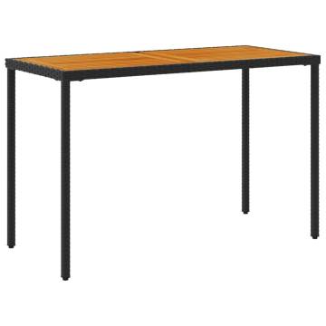 Stylish Garden Table with Acacia Wood Top - 115x54cm