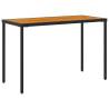 Stylish Garden Table with Acacia Wood Top - 115x54cm