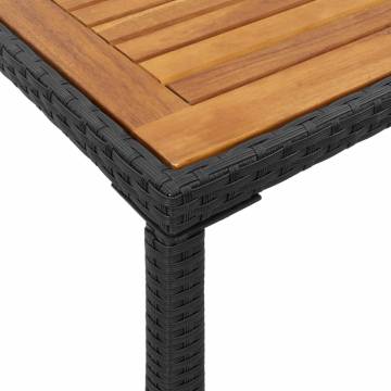 Stylish Garden Table with Acacia Wood Top - 115x54cm