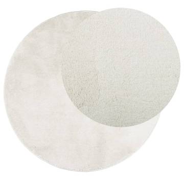 Rug OVIEDO Short Pile Cream Ø 160 cm - Soft & Durable