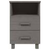 HAMAR Light Grey Bedside Cabinet - Solid Pinewood Nightstand